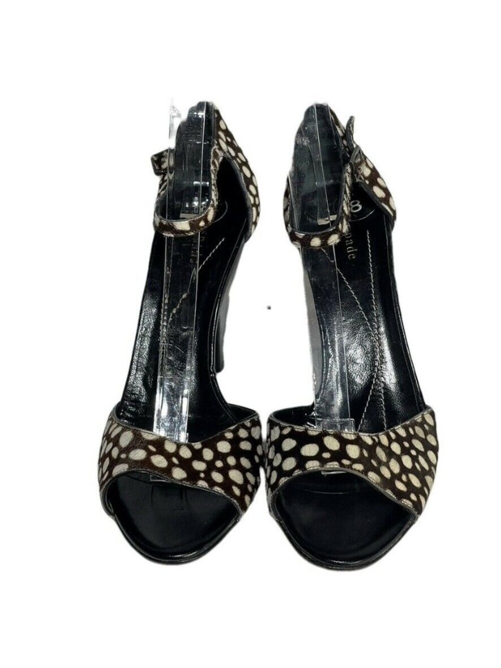 Kate Spade New York Womens Size 8 Open-Toe Heels Animal Print - Picture 11 of 12